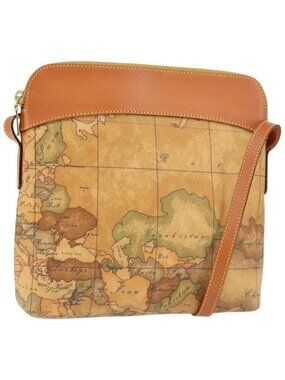 Authentic PRIMA CLASSE Shoulder Bag Leather PVC Beige Gold